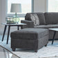 Mccord Rectangular Upholstered Ottoman Dark Grey