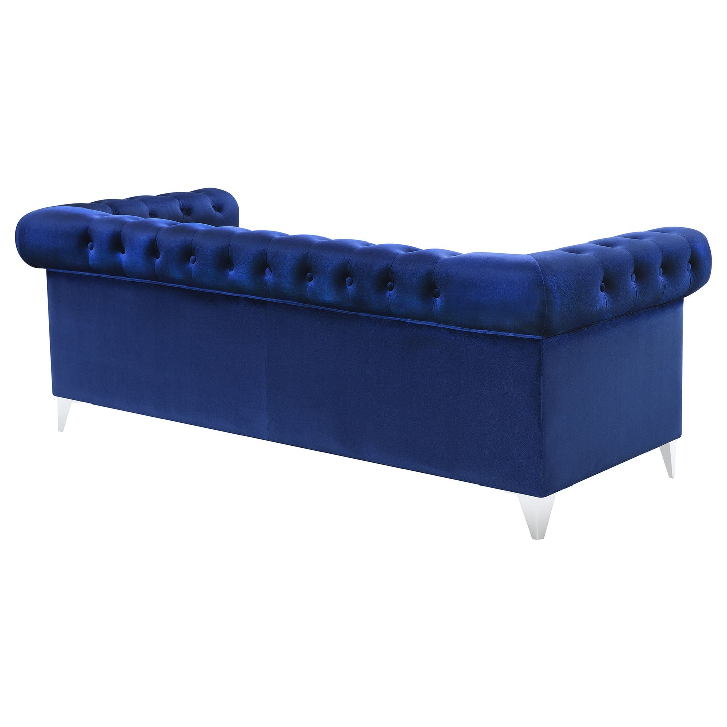 Bleker Upholstered Tuxedo Arm Tufted Sofa Blue