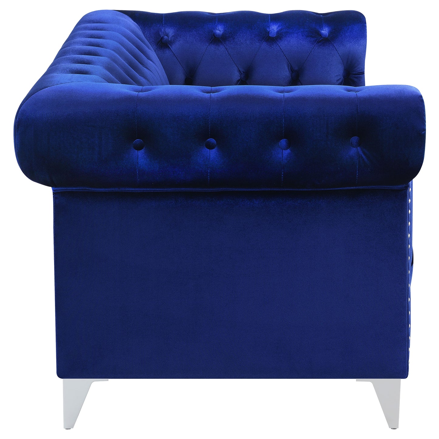 Bleker 2-piece Upholstered Tuxedo Arm Tufted Sofa Set Blue