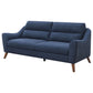 Gano Upholstered Sloped Arm Sofa Navy Blue