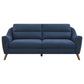 Gano Upholstered Sloped Arm Sofa Navy Blue