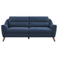 Gano 2-piece Upholstered Sloped Arm Sofa Set Navy Blue