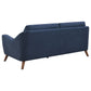 Gano 2-piece Upholstered Sloped Arm Sofa Set Navy Blue