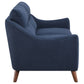 Gano 3-piece Upholstered Sloped Arm Sofa Set Navy Blue