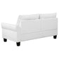 Caspian Upholstered Curved Arm Chaise Sectional Sofa White