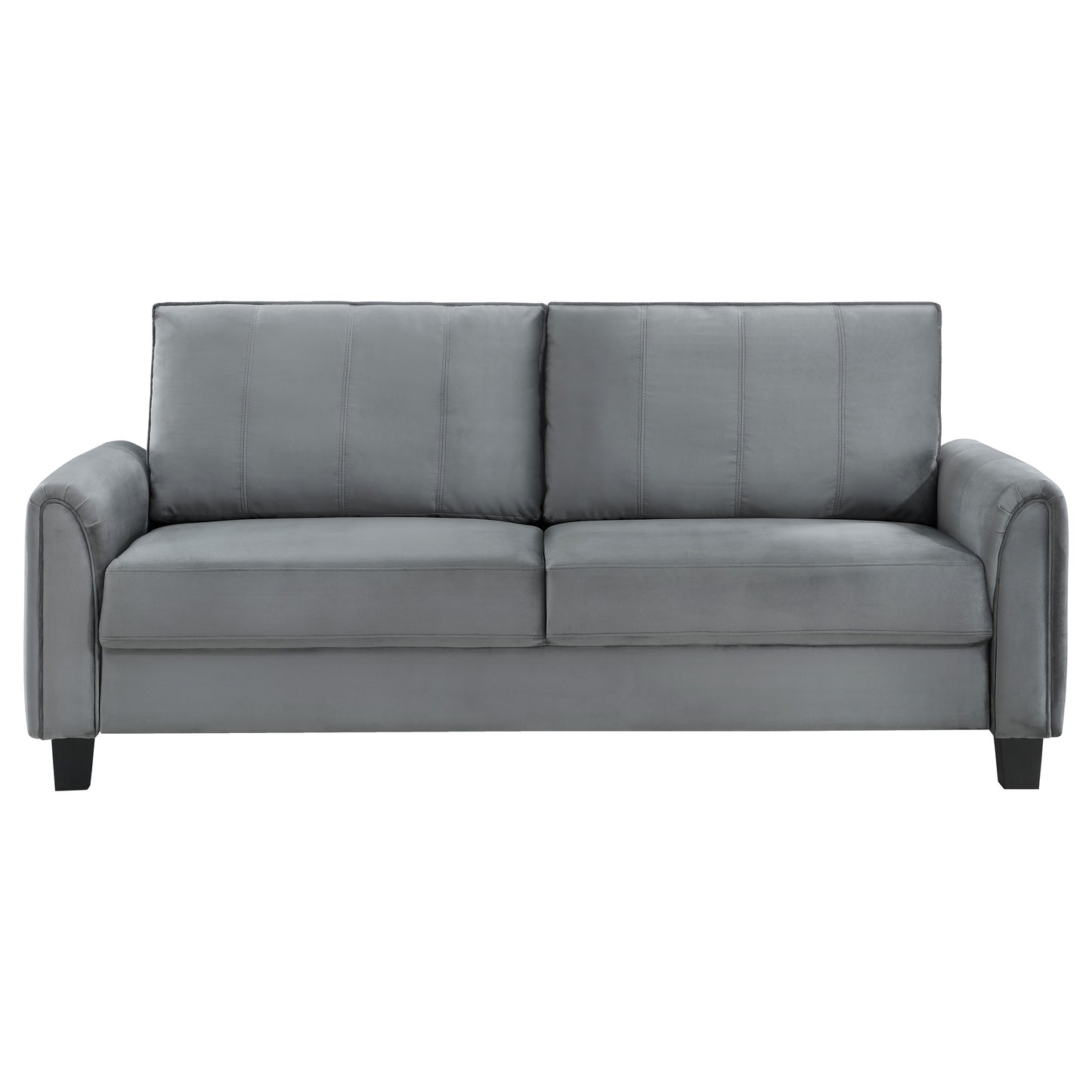 Davis 2-piece Upholstered Rolled Arm Sofa Grey