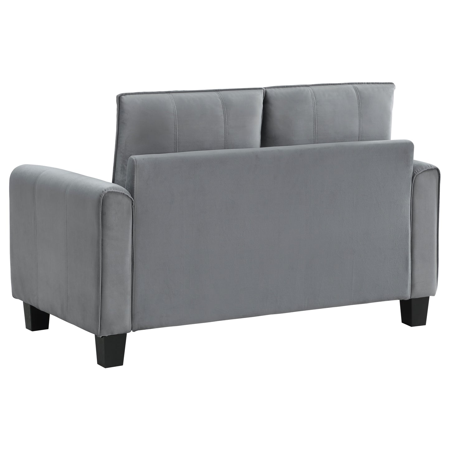 Davis Upholstered Rolled Arm Loveseat Grey