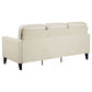 Jonah 2-piece Upholstered Track Arm Sofa Set Ivory