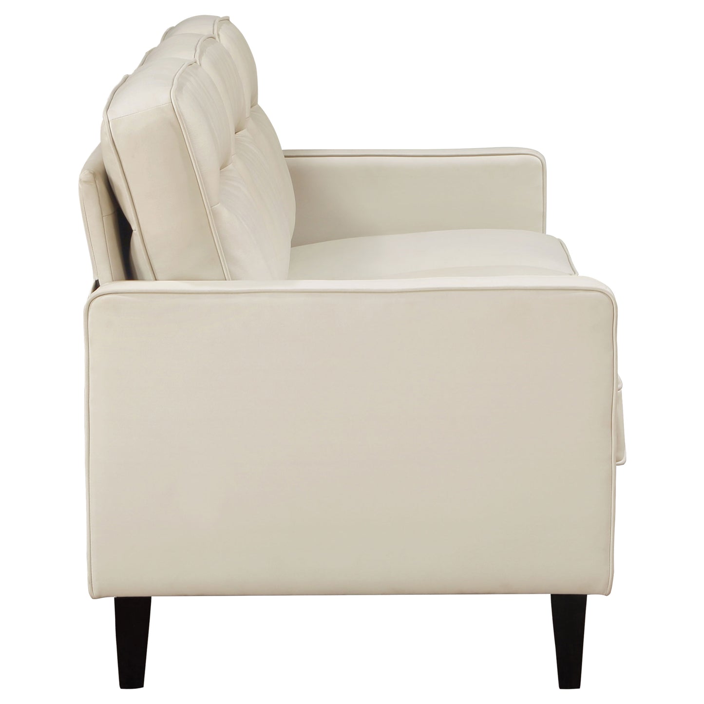 Jonah 2-piece Upholstered Track Arm Sofa Set Ivory