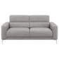 Glenmark 2-piece Upholstered Track Arm Sofa Set Taupe