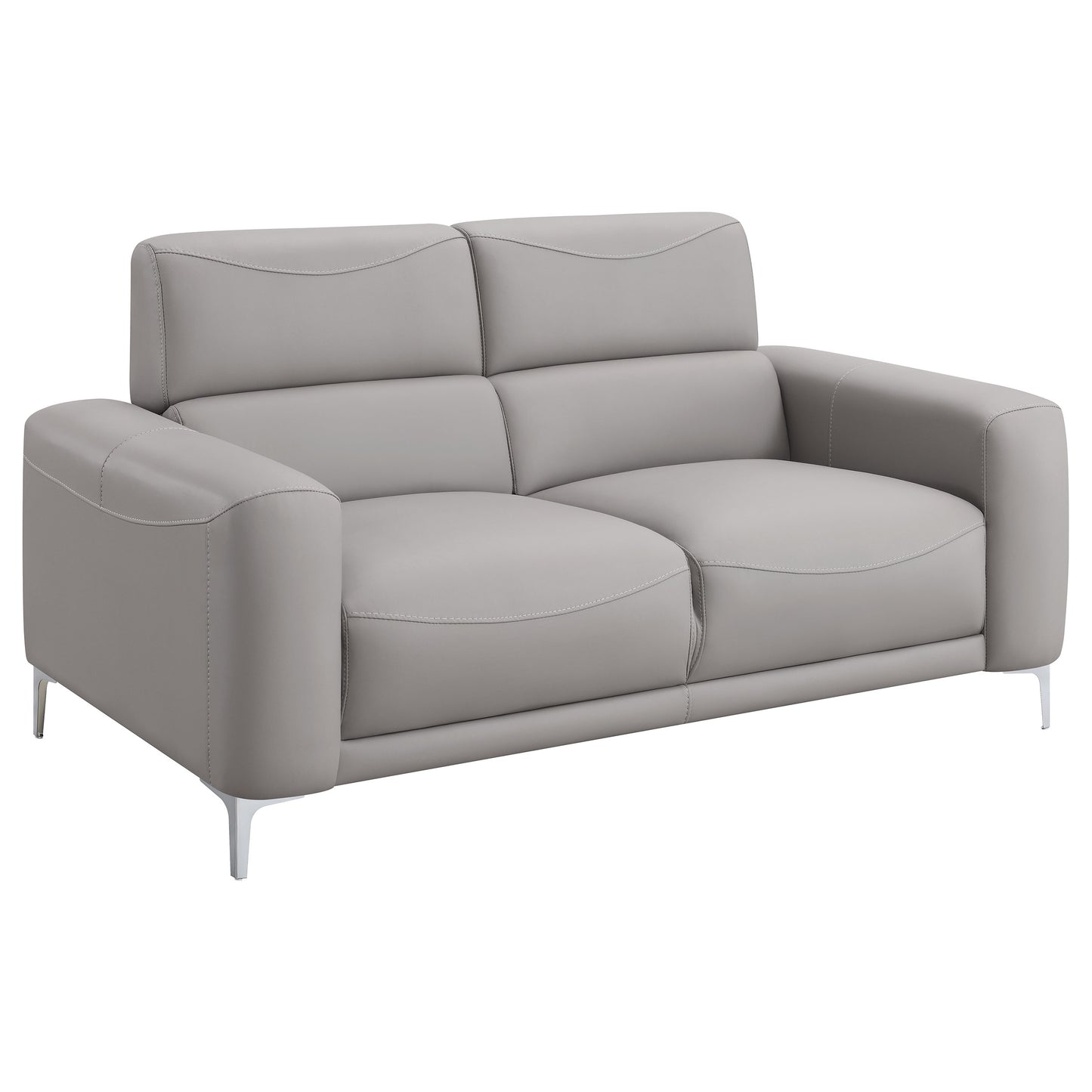 Glenmark 2-piece Upholstered Track Arm Sofa Set Taupe