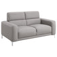 Glenmark 3-piece Upholstered Track Arm Sofa Set Taupe