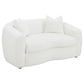 Isabella 2-piece Faux Sheepskin Upholstered Sofa Set Natural