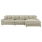 Blaine Upholstered Reversible Chaise Sectional Sofa Sand