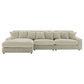 Blaine Upholstered Reversible Chaise Sectional Sofa Sand