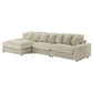 Blaine Upholstered Reversible Chaise Sectional Sofa Sand