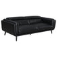 Shania 2-piece Upholstered Low Back Sofa Set Black