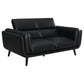 Shania 2-piece Upholstered Low Back Sofa Set Black