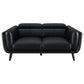 Shania 2-piece Upholstered Low Back Sofa Set Black