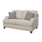 Glenn Upholstered English Arm Loveseat Light Grey and Grey