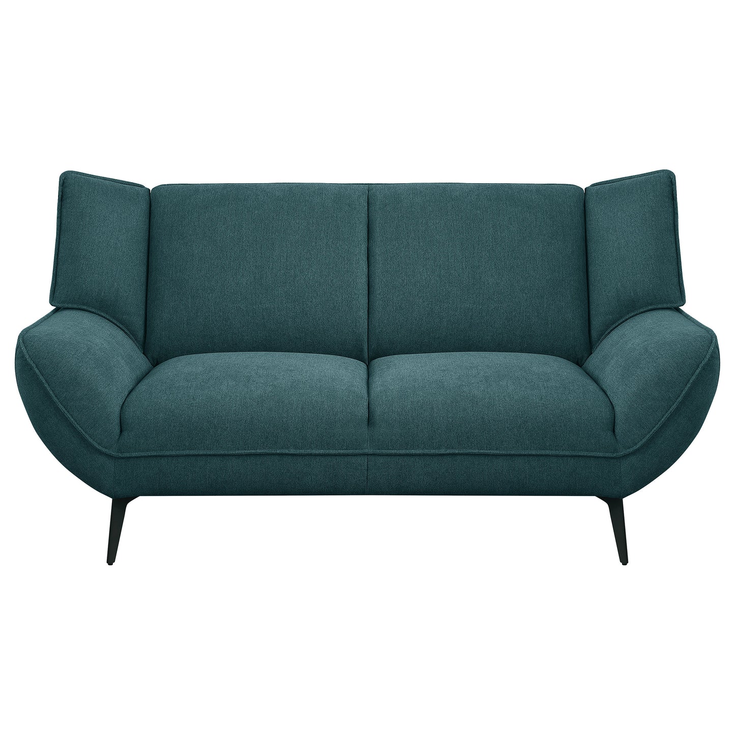 Acton Upholstered Flared Arm Loveseat Teal Blue