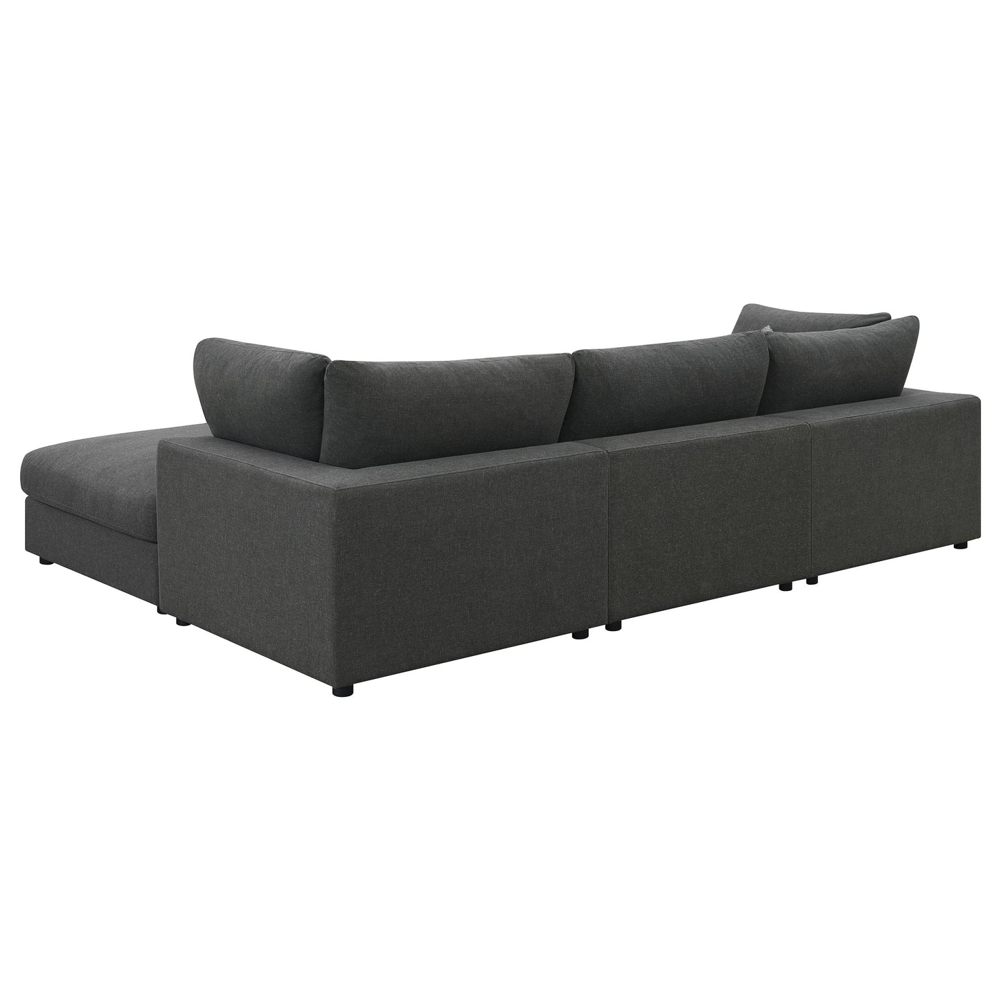 Serene 4-piece Upholstered Modular Sectional Sofa Charcoal