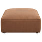 Jennifer Square Upholstered Ottoman Terracotta