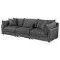 Sasha 3-Piece Upholstered Sofa Barely Black