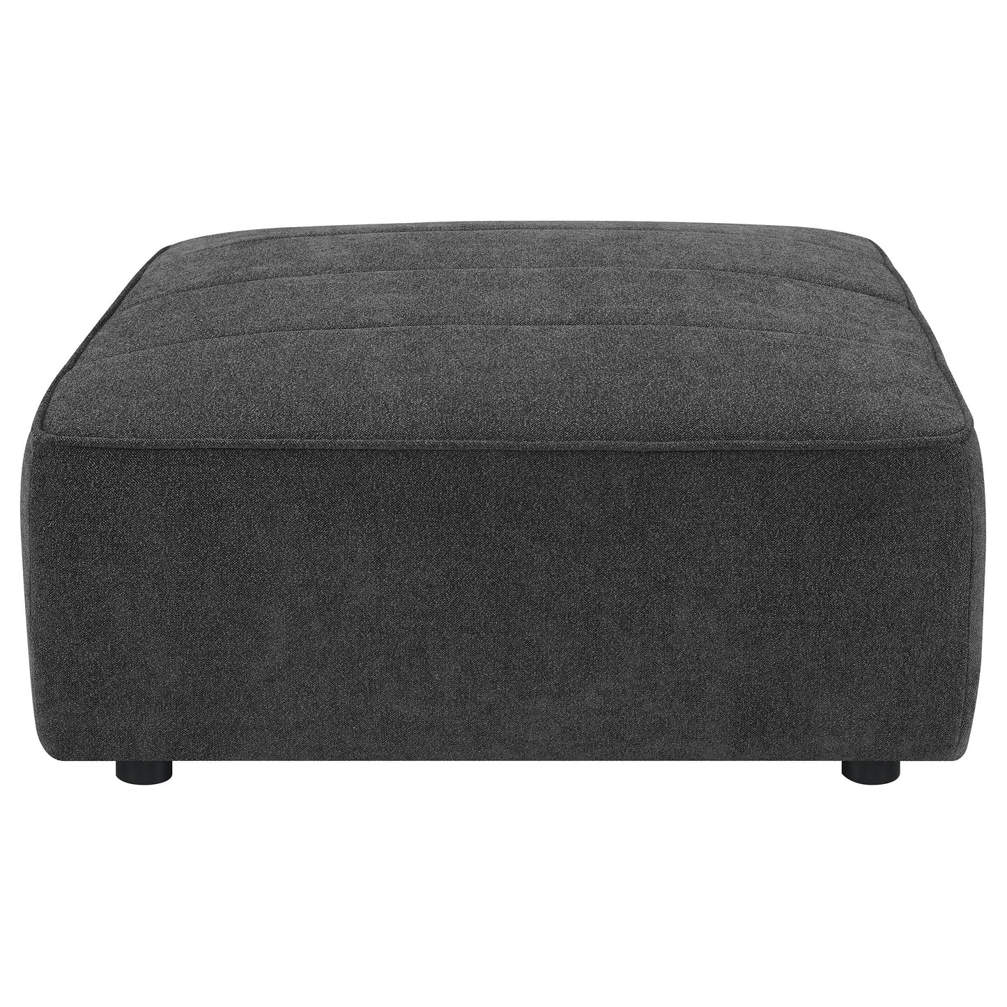 Sunny Square Upholstered Ottoman Dark Charcoal