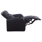 Cyrus Upholstered Track Arm Recliner Black