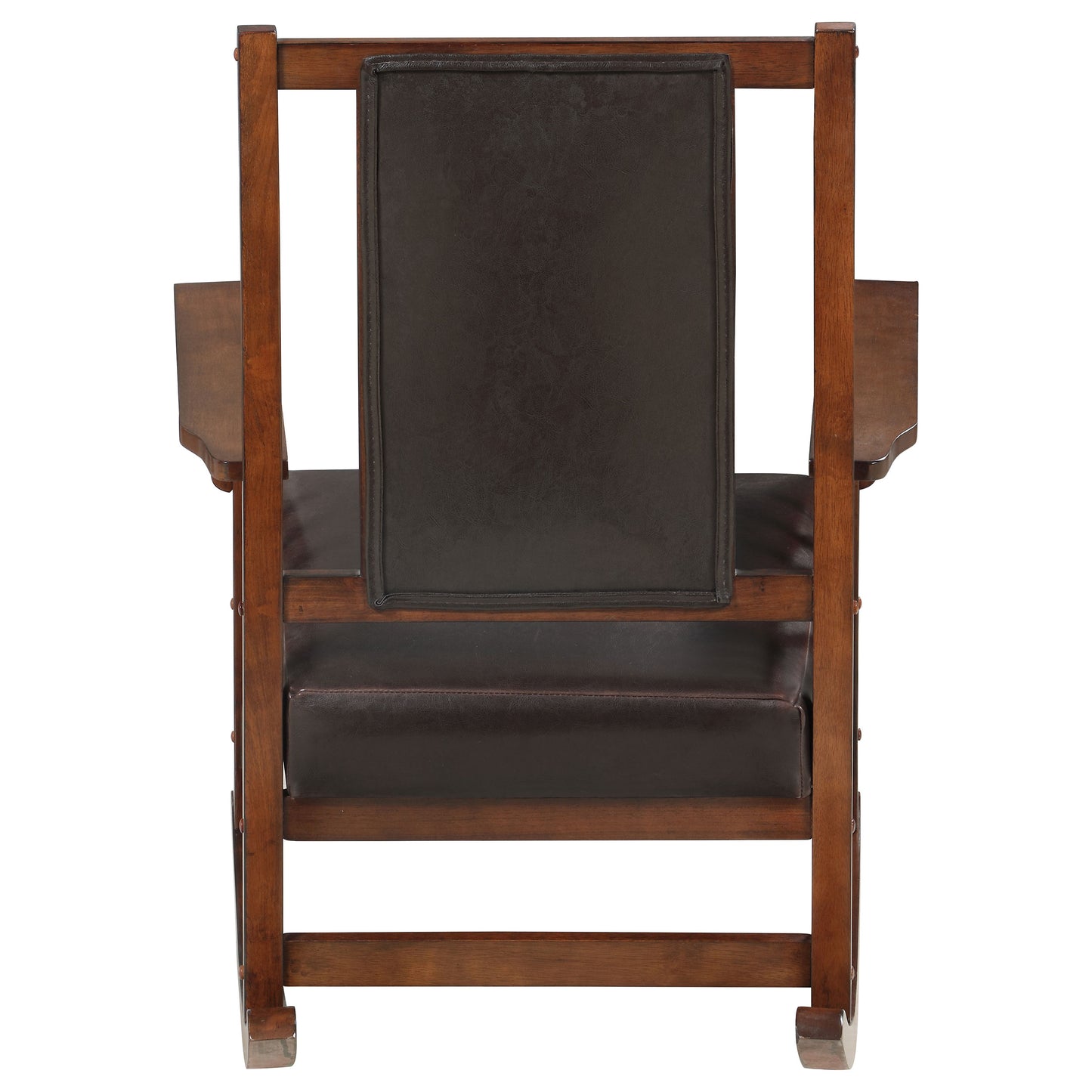 Ida Upholstered Rocking Chair Tobacco and Dark Brown