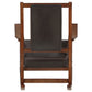 Ida Upholstered Rocking Chair Tobacco and Dark Brown