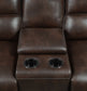 Brunson 3-piece Upholstered Reclining Sectional Sofa Brown