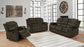 Rodman Upholstered Padded Arm Reclining Loveseat Olive Brown