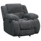 Weissman 3-piece Upholstered Reclining Sofa Set Grey