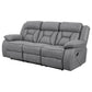 Higgins Upholstered Motion Reclining Sofa Grey