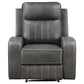 Raelynn Upholstered Track Arm Recliner Grey