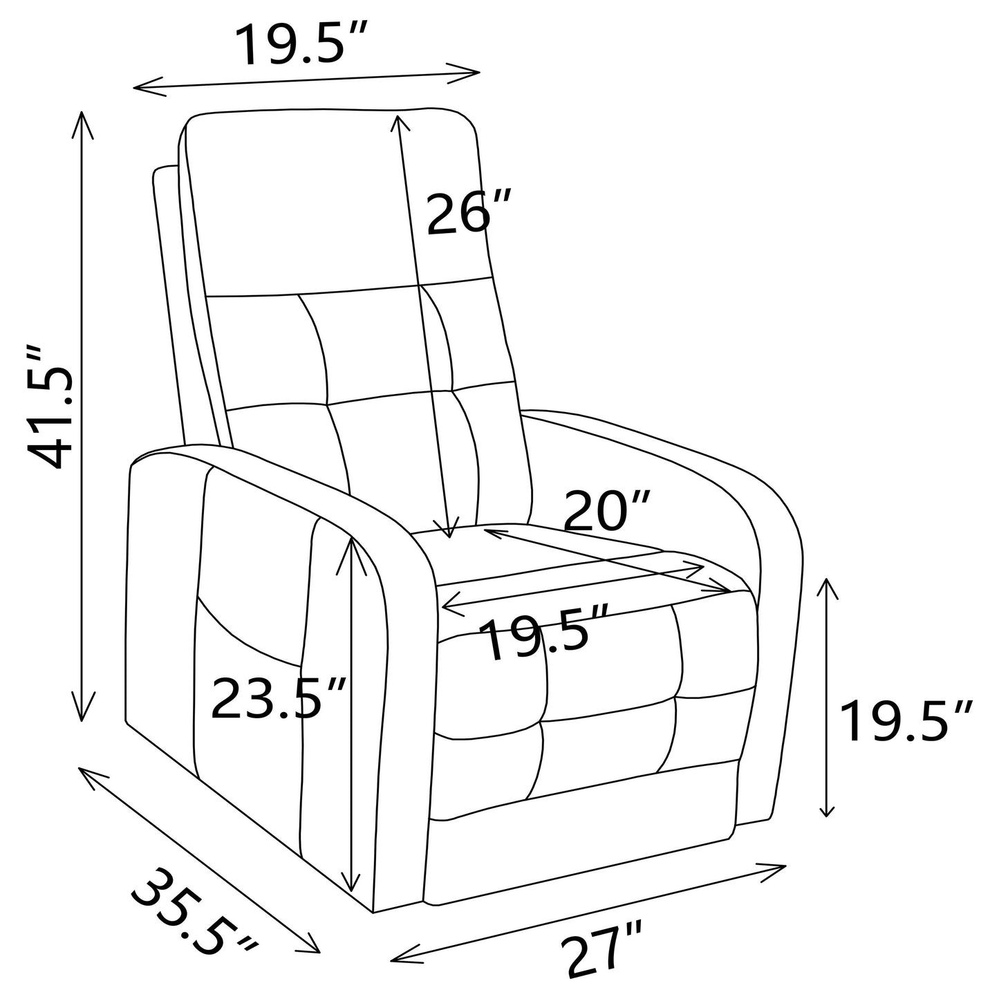 Howie Upholstered Power Lift Massage Chair Charcoal