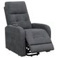 Howie Upholstered Power Lift Massage Chair Charcoal