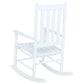 Annie Slat Back Solid Wood Rocking Chair White