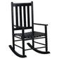 Annie Slat Back Solid Wood Rocking Chair Black