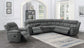 Bahrain 6-piece Modular Reclining Sectional Sofa Charcoal