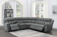 Bahrain 6-piece Modular Power Reclining Sectional Charcoal