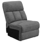 Bahrain Upholstered Motion Sofa Charcoal