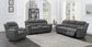 Bahrain Upholstered Power Sofa Charcoal