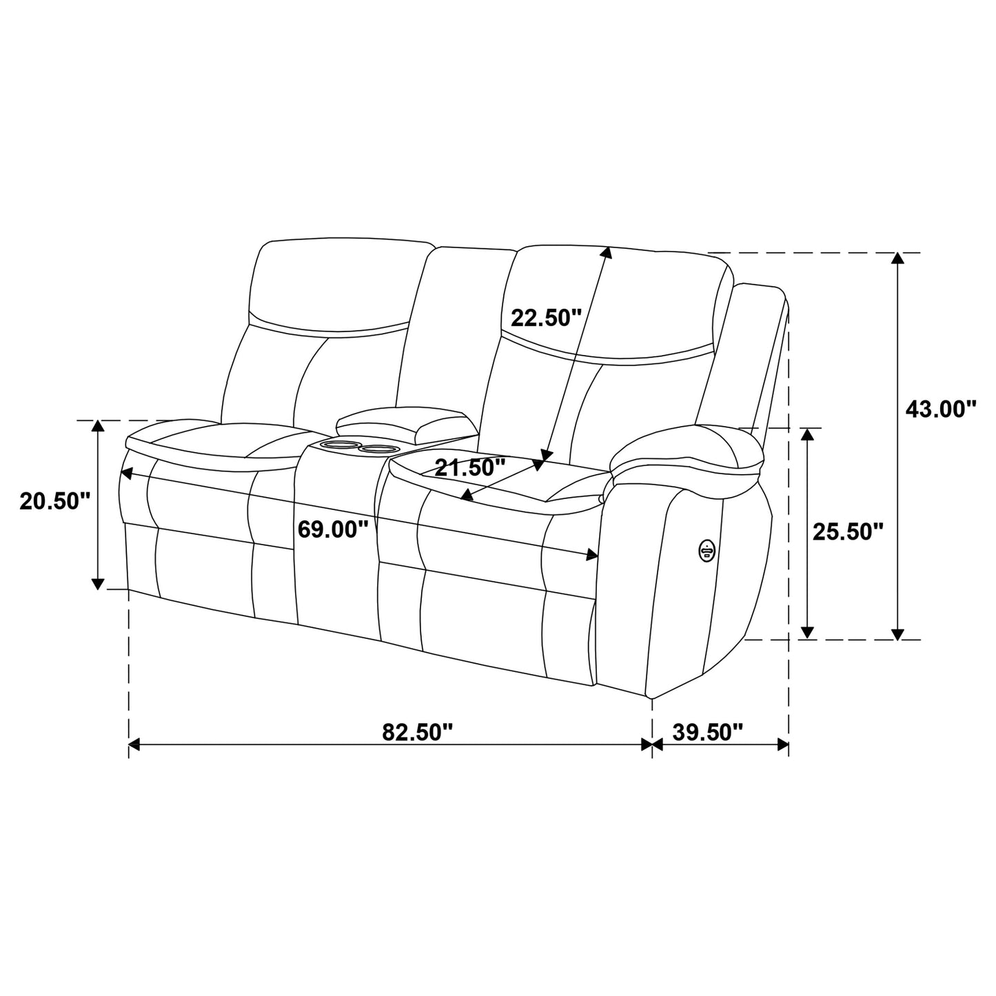 Sycamore Upholstered Power Reclining Sectional Sofa Brown