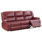 Camila 3-piece Upholstered Reclining Sofa Set Red