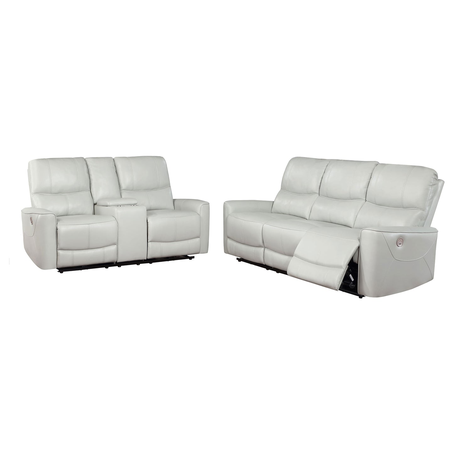 Greenfield 2-piece Power Reclining Sofa Set Ivory