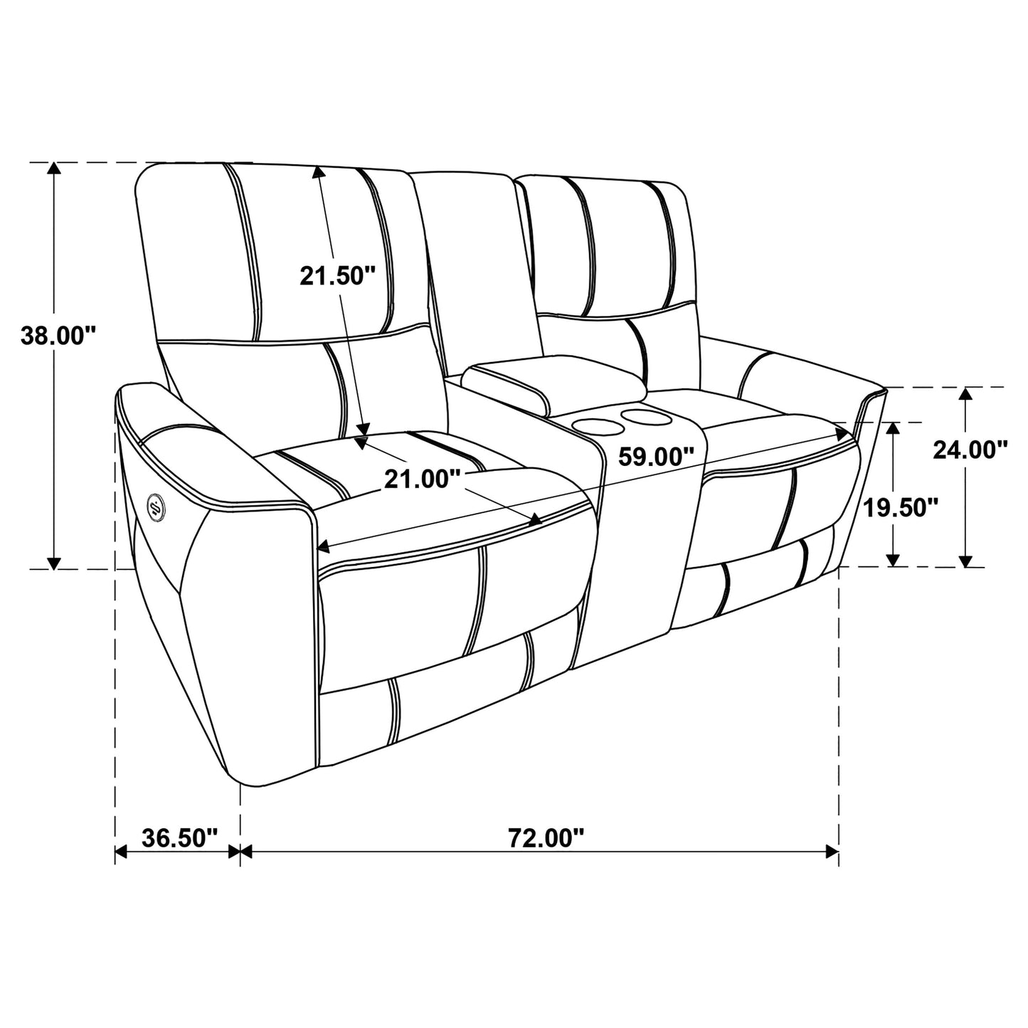 Greenfield 2-piece Power Reclining Sofa Set Ivory