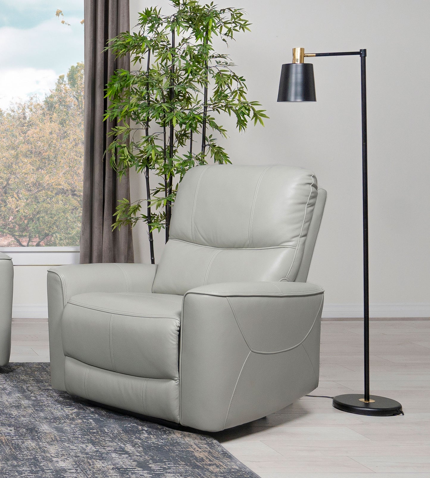 Greenfield Upholstered Power Recliner Chair Dove Grey